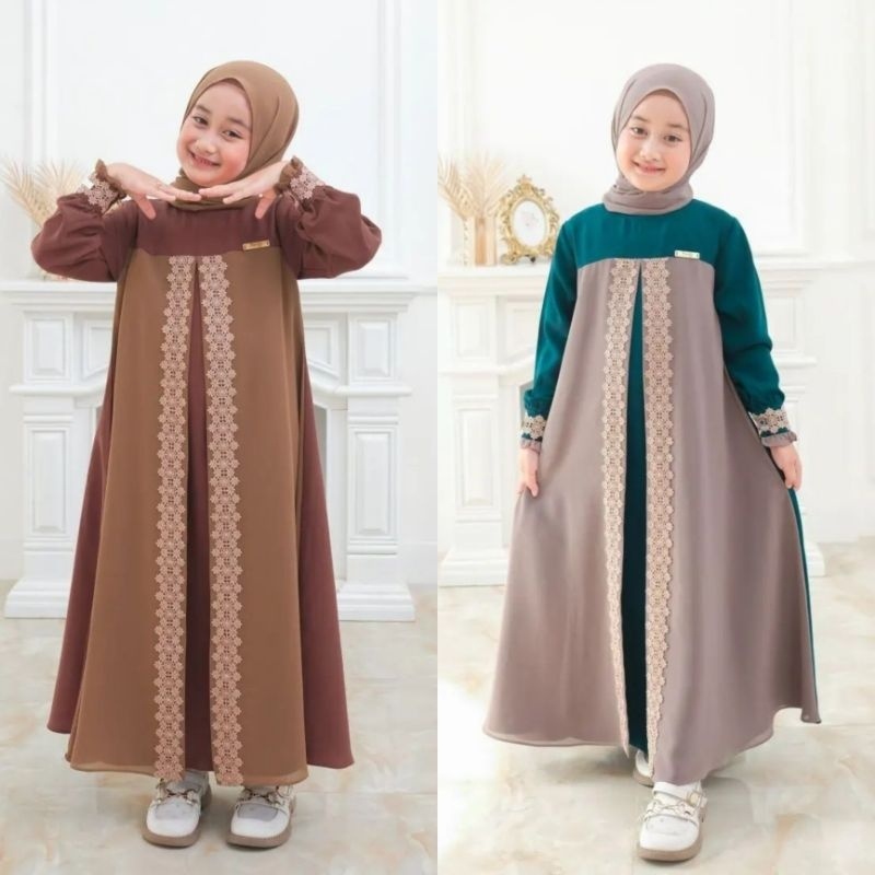 Gamis Anak Umur 9 10 Tahun 12 Perempuan 5 6 7 8 3 4 Longdress Lengan Panjang Games2022 Anakanak Pest
