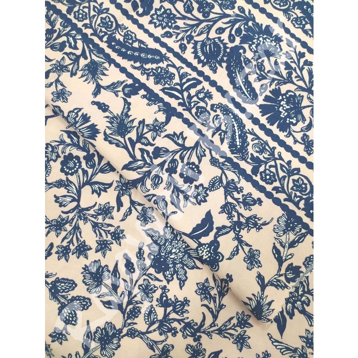 Terbaru Lebaran 2022 - Kain Rayon Motif Bunga Bohemian Floral Gamis Homedress Promo Terlaris