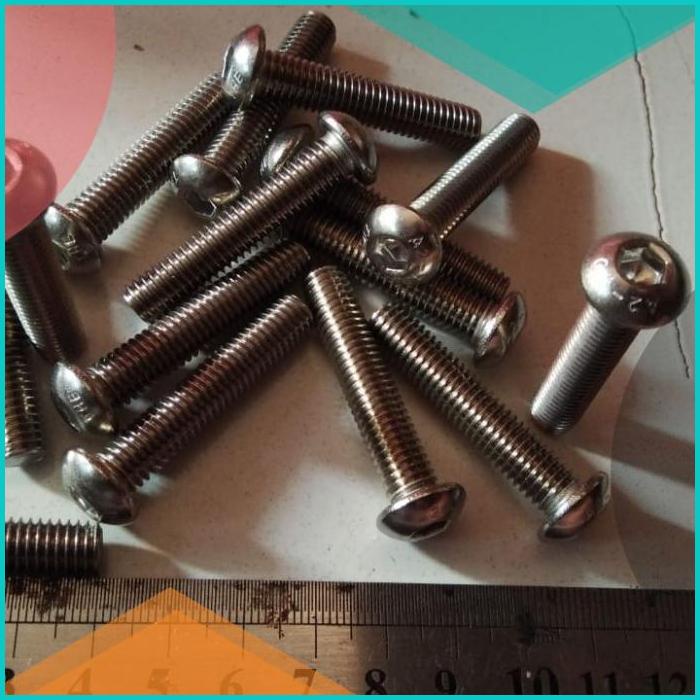 Baut L Stainles Button M12 x 40 Atau Baut 17 Panjang 4cm 16novz3 parts