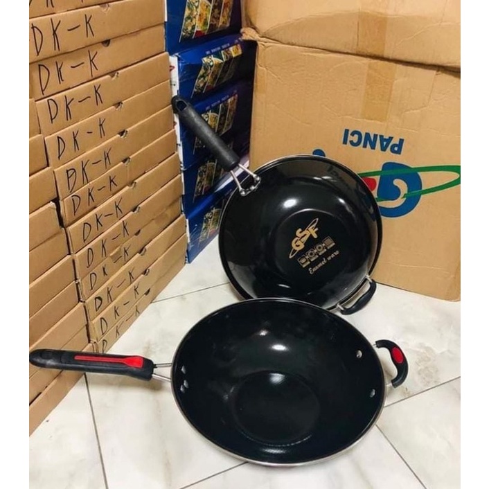 PANCI/WAJAN ENAMEL GSF KUPING TEBAL ANTI KARAT ANTI LENGKET