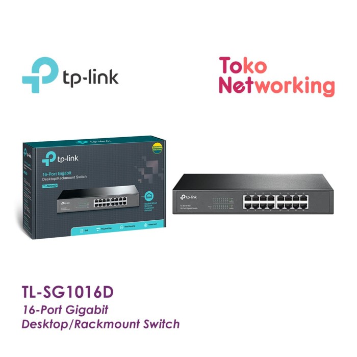 TP-LINK TL-SG1016D 16-Port Gigabit Switch SG1016D 1016D