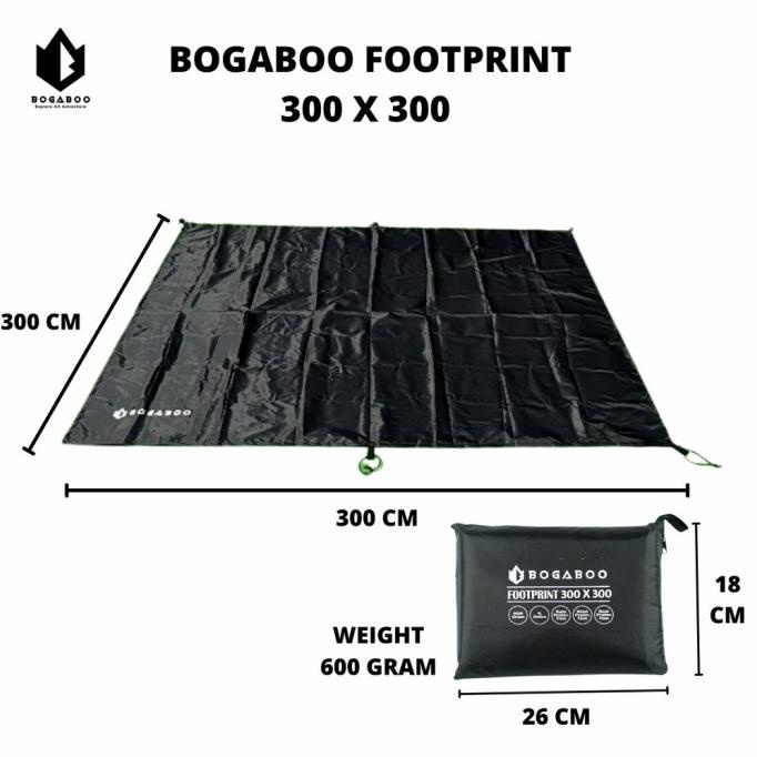 footprint tenda 3x3 meter waterproof bivak alas karpet lipat flysheet
