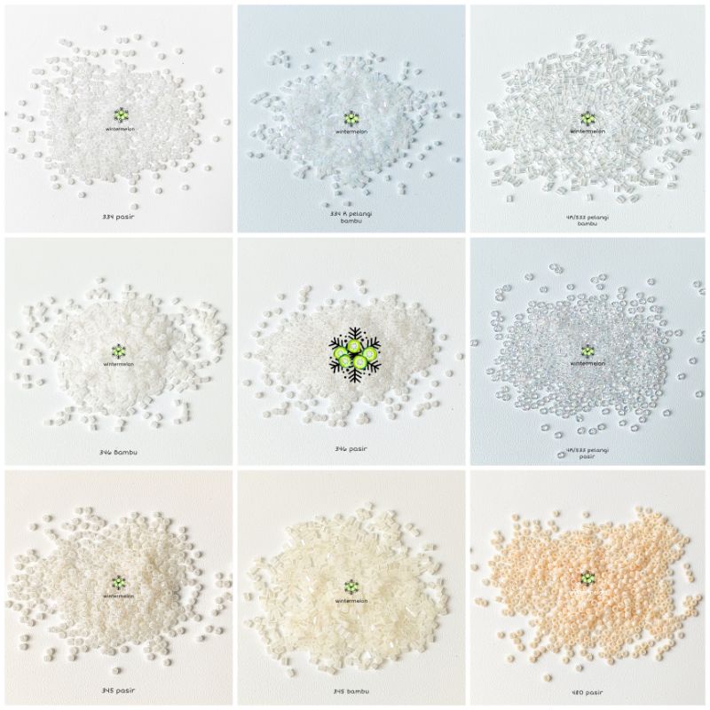 5 gram Payet Jepang Matsuno Glass Beads MGB Original Warna Putih / Payet Kebaya / Payet Putih / Hias