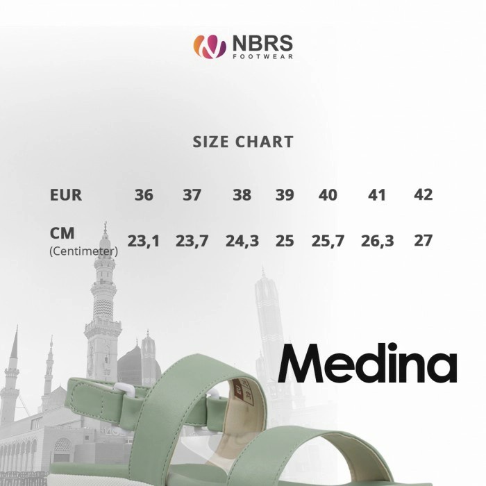 Sepatu Sandal Wanita Akhwat Muslim Kulit Medina Ori Nbrs Footwear