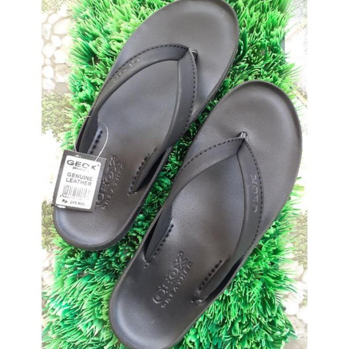 Terbaru Sandal Kulit Jepit Geox Breathes Pria Wanita Terkinian Dan