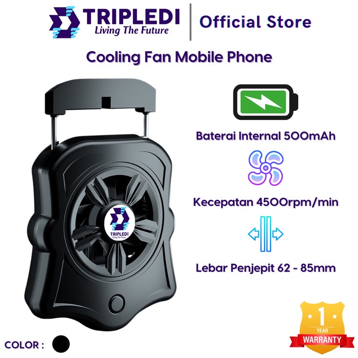 Tripledi Cooling Pad Mobile Phone P9 Kipas Pendingin Hp Gaming Gamepad