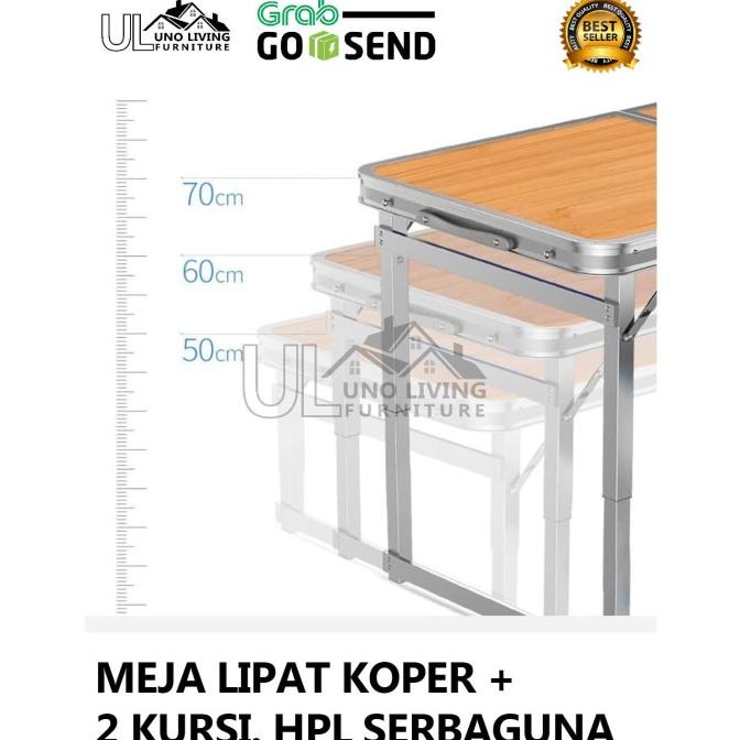 Meja Lipat Koper Meja Lipat Meja Lipat Serbaguna Portable Dan Bangku