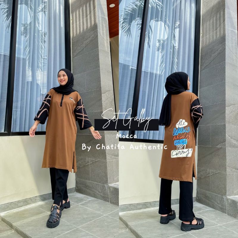 SETELAN TUNIK GALBY ORIGINAL CHATIFA