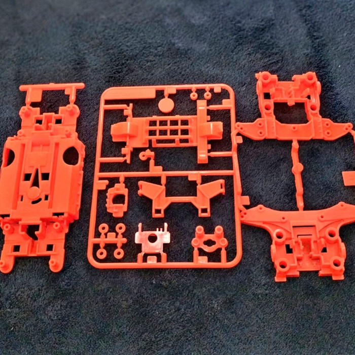 Tamiya MS Pro Chassis + Nose Tail NT + Gearbox Orange Flouresecent