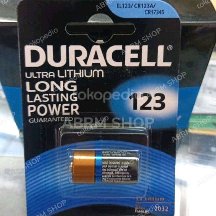 DURACELL 123 3V CR123 CR123A LITHIUM USA BATRE BATERAI 3V 123 DURACELL