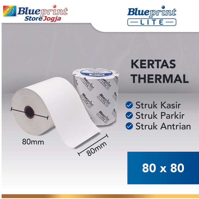 

hanya disini] Kertas Thermal Struk Kasir Blueprint Lite 80x80 mm Untuk Mixue - 1 Rol