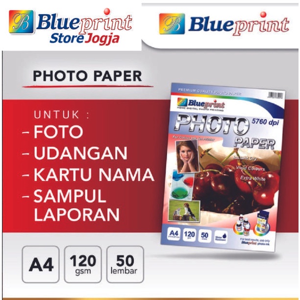

best produk] Kertas Foto Blueprint A4 120 gsm - Cerry