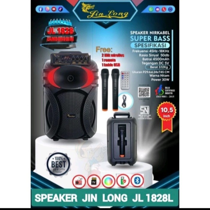 .........] Speaker Jinlong JL1828 10 ince 2 Mic