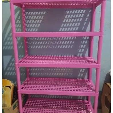 Rak Plastik Tingkat Sepatu Sendal Susun 5