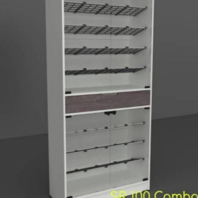 Rak Sepatu Nimalis Putih / Rak Sepatu Kaca Putih