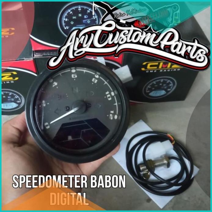 Speedometer rpm spidometer bulat variasi cb100 rx king japstyle dll 16