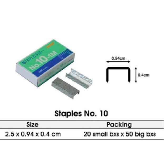 

Efektif Isi Staples Joyko No. 10M / Steples Kecil / Isi Stapler / Isi Stepler ( 1 Pack 20 Box )