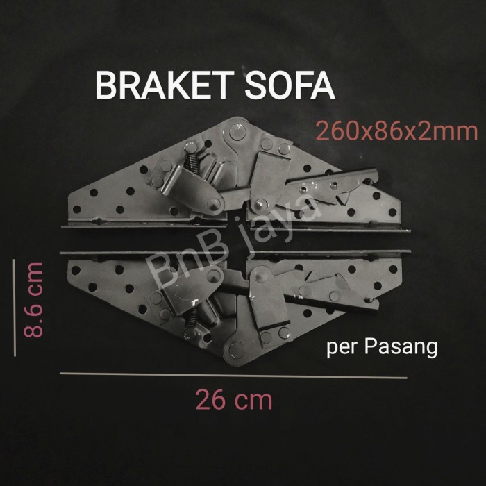 +%+%+%] [Per PASANG] Engsel Lipat Braket Sofa Bed Hitam
