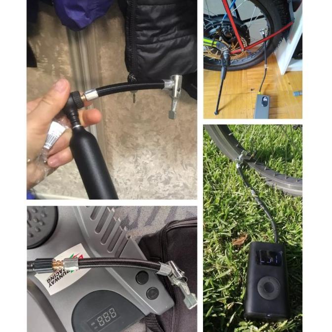 Selang Adaptor Adapter Extension Extender Pompa Ban Mobil Motor Sepeda