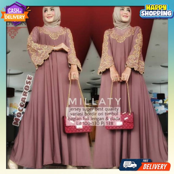 Baju 2024 Bju Muslimah Pakean Dress Simple Elegant Juba Wsnita Syar`I Dreas Gsmis Pesta Driss Bahan 