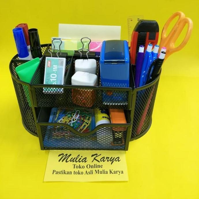 

Desk Set Jaring 8 Sekat Plus 1 Laci / Memo Holder / Desk Organizer