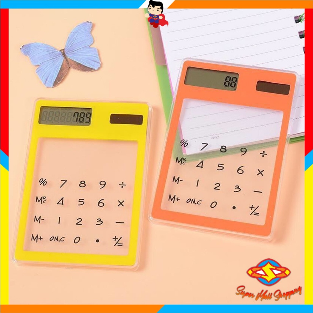 

SMS Kalkulator 8 Digit Mini Aesthetic Calculator Mini Portable Ultra Tipis Transparan Lcd Touchscreen Kalkulator Kecil Tenaga Surya Simple Untuk Sekolah Dan Kantor