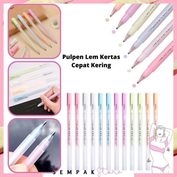

SS Pulpen Lem Kertas Cepat Kering Lem Cair Anti Bocor Bentuk Pena Glue Pen Stiker Scrapbook Diy Untuk Anak-Anak