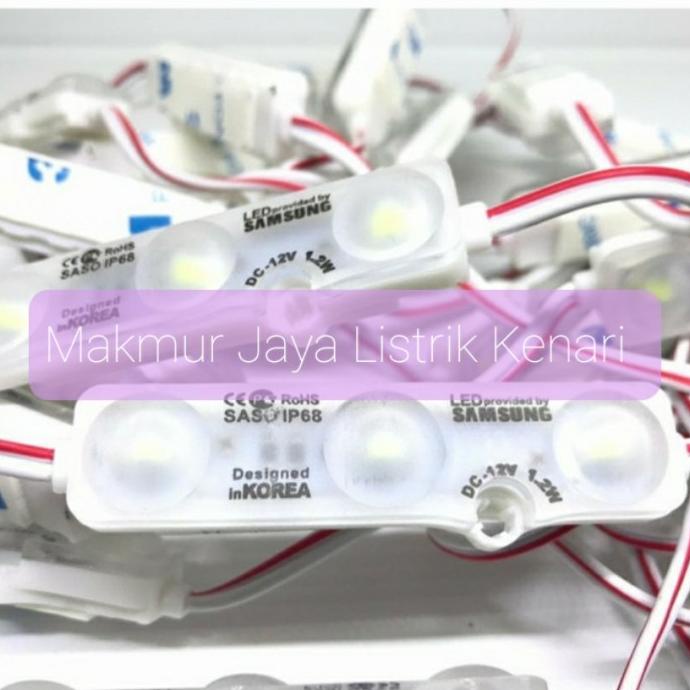 TERLARIS Samsung Module LED 3 Mata 1,2 Watt SMD 12 V Volt DC Putih Kuning