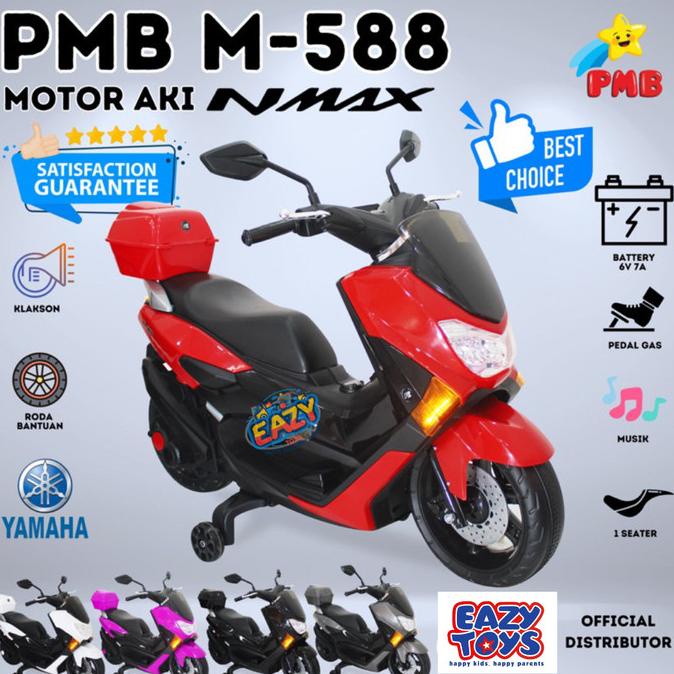 TERLARIS Motor Aki Mainan Anak RAID PMB M588 Mainan Motor Anak Model NMAX