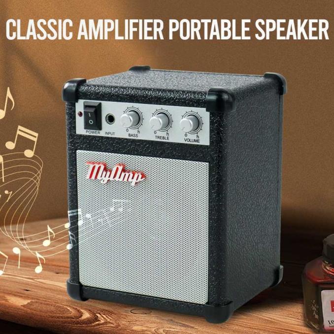 Myamp Classic Amplifier Portable Speaker Aktif Mini Pajangan Meja Mp3 Kualitas Premium