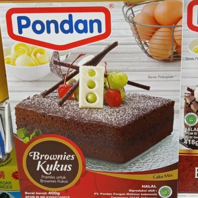 

*****] pondan cake mix brownies kukus 400gr