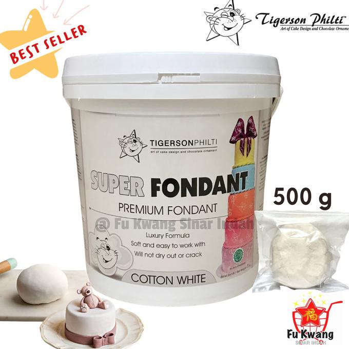 

] Tigerson Philti Super Fondant Putih Cotton White 500 gram