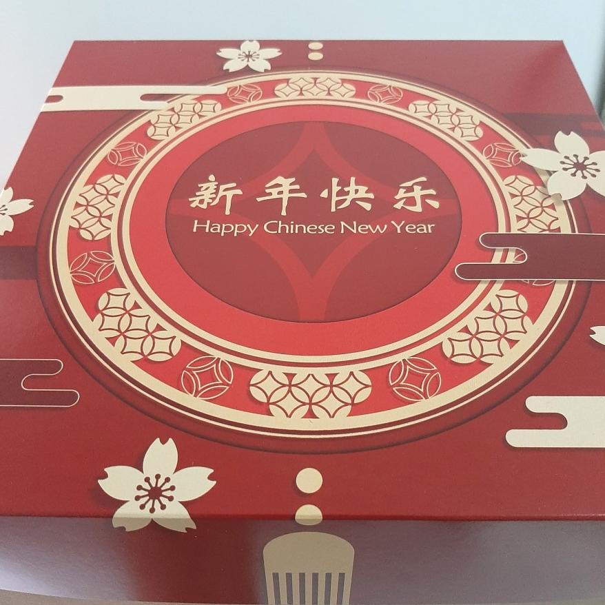 

Sale !! (5 Pcs) Dus Box Cake Imlek Cny 25X25 Kotak Kue Roti Lapis Legit Packaging Hampers Parsel Imlek Chinese New Year Terlaris