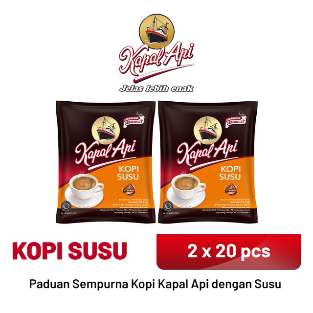 

KAPAL API Kopi Susu 2 Bag (20 x 31 gr)