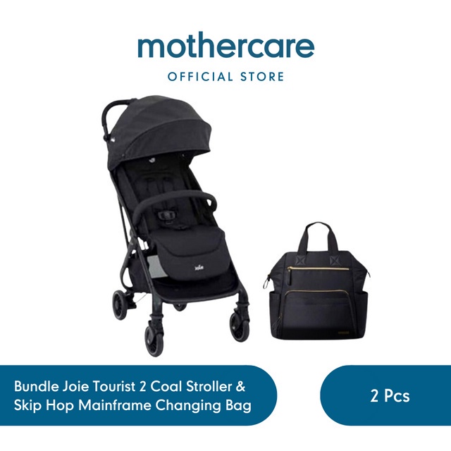 Bundle Joie Tourist 2 Coal Stroller & Skip Hop Mainframe Changing Bag