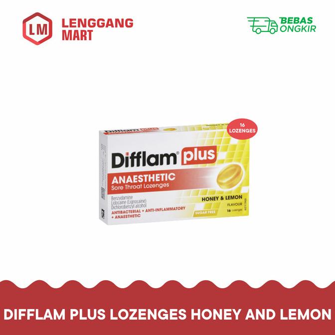 Difflam Plus Lozenges Honey And Lemon 16 Original