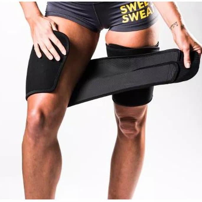 Berkelas Korset Deker Paha Kaki Sweet Sweat Thigh Trimmer Deker Lutut Korset Olahraga Pria Wanita