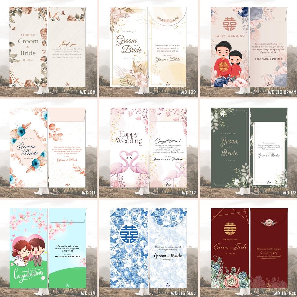 

New Stok Custom Angpao Wedding | Angpao Sangjit | Amplop Uang Seserahan | Angpao Kondangan (Mpwd Collection 013) Terlaris