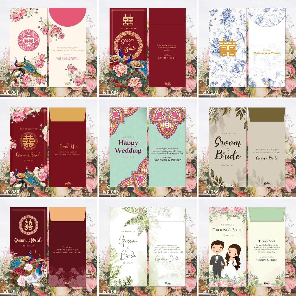 

New Stok Custom Angpao Wedding | Angpao Sangjit | Amplop Uang Seserahan | Angpao Kondangan (Mpwd Collection 010) Terlaris
