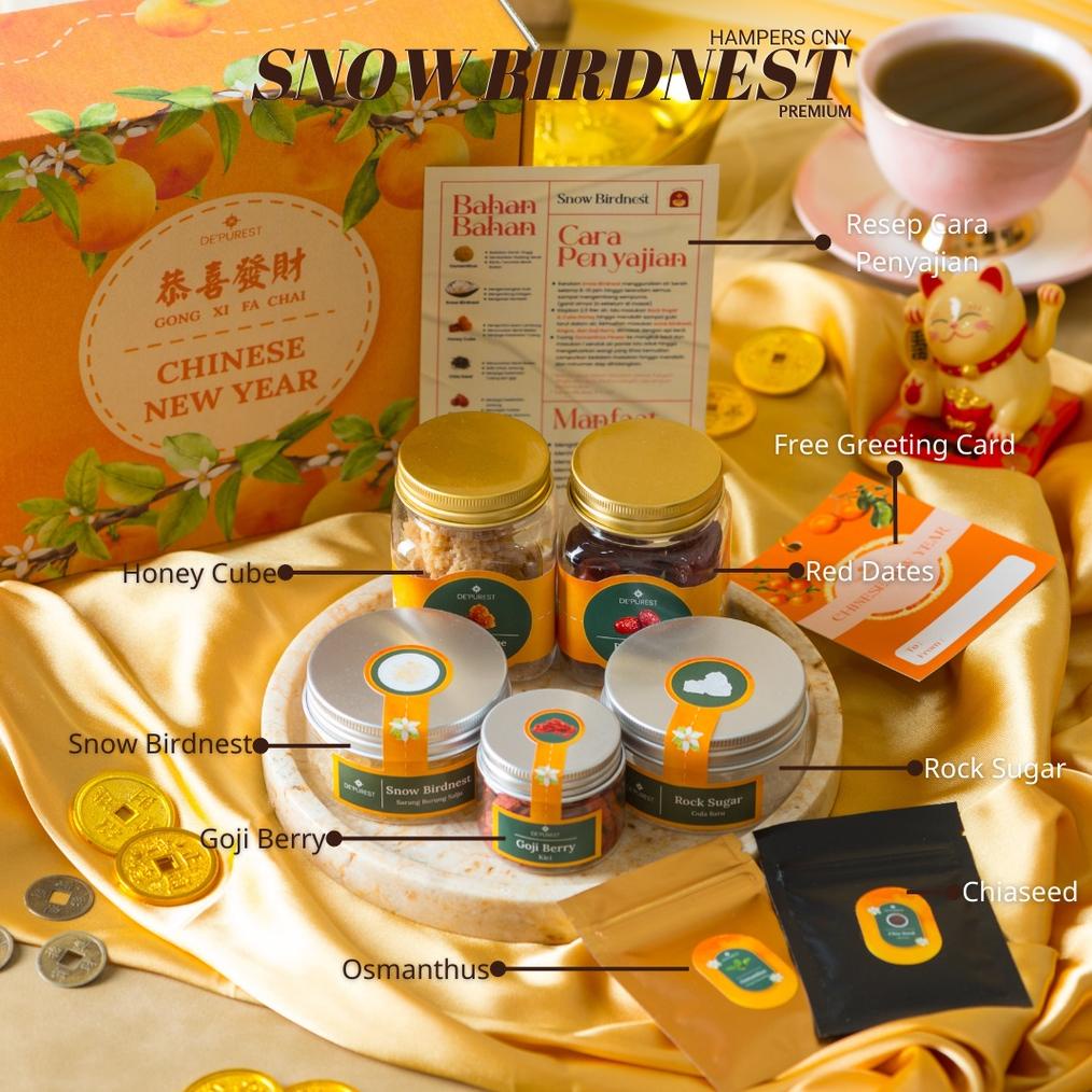 

New Stok Hampers Imlek Chinese New Year Paket Snow Birdnest With Osmanthus Premium Free Angpao Imlek Terlaris