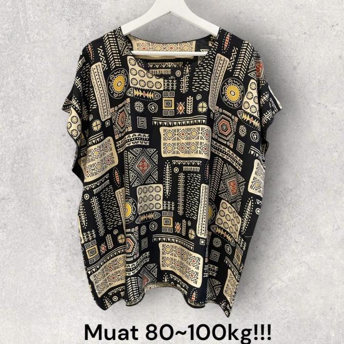 Sale Baju Bali|Atasan Blouse Jumbo Ld 140 Fit To 4Xl Sj/S Batik