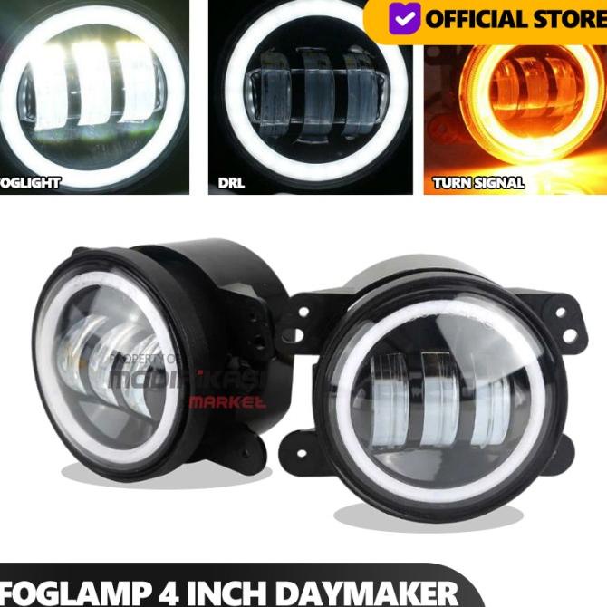 LAMPU FOGLAMP ANGEL EYES FOG LIGHT DAYMAKER 3 CWL 4 INCH 30W DC12-24V