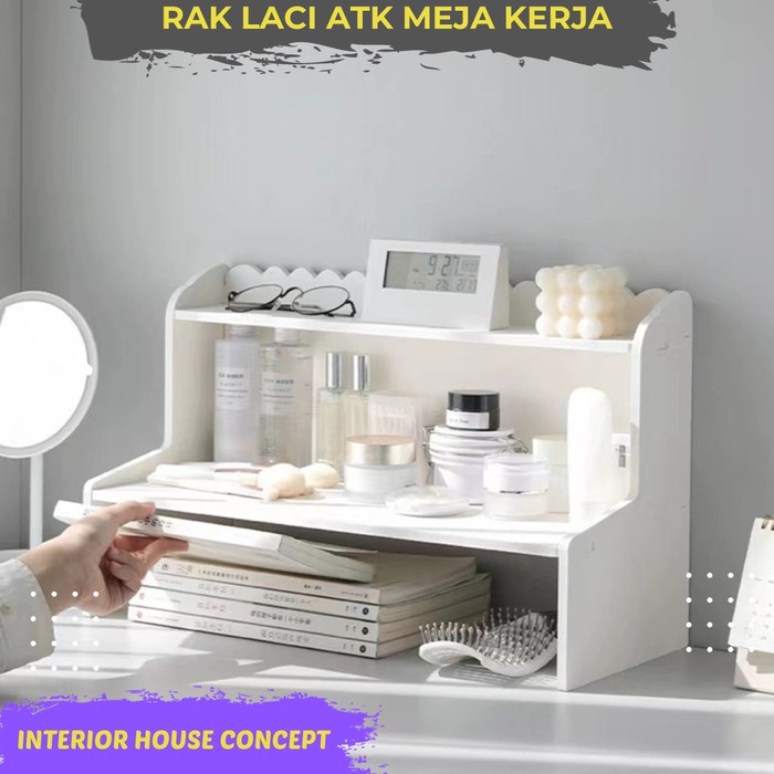 

Rak Meja Susun Tempat Alat Tulis Dekstop Drawer Organizer Serbaguna