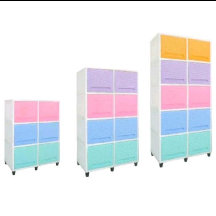 LEMARI PLASTIK DOUBLE FLIP 5 SUSUN / LEMARI PLASTIK CLUB DCFR 5 SUSUN
