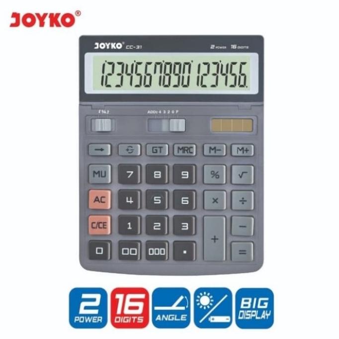 

Diskon !!! Januari Termurah Joyko Cc-31 Calculator 16 Digit Angka / Kalkulator / 16 Digits Jumbo - Siap Kirim