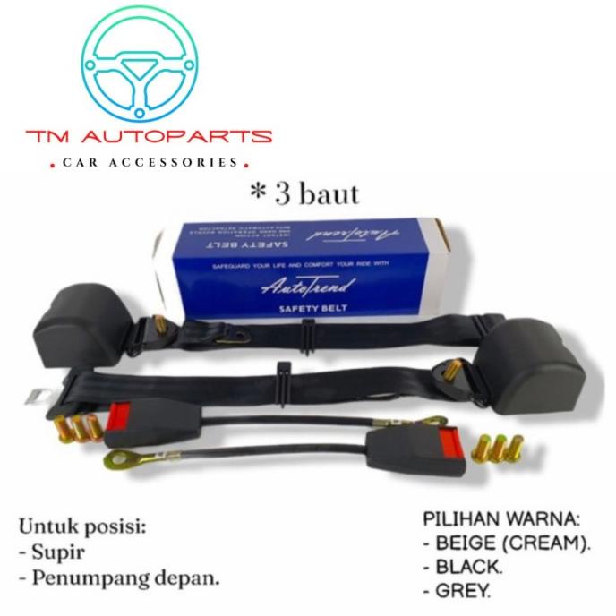 Safety belt otomatis sabuk pengaman mobil seat belt 3 titik universal