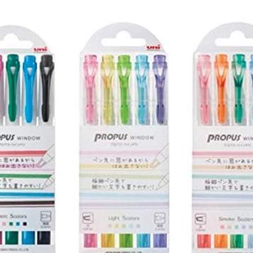 

Uni Propus Windows Double Sided Highlighter 4.0/0.4 Mm Set Of 5 Colors