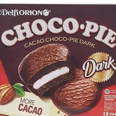 

Delfiont Choco Pie Cacao Choco Pie Dark 360 Gr / Kue Pie Rasa Dark Cokelat