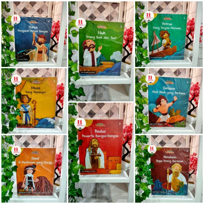 

Baru!! Buku Cerita Anak Seri Tokoh Alkitab Paket dapat 8 buku cerita