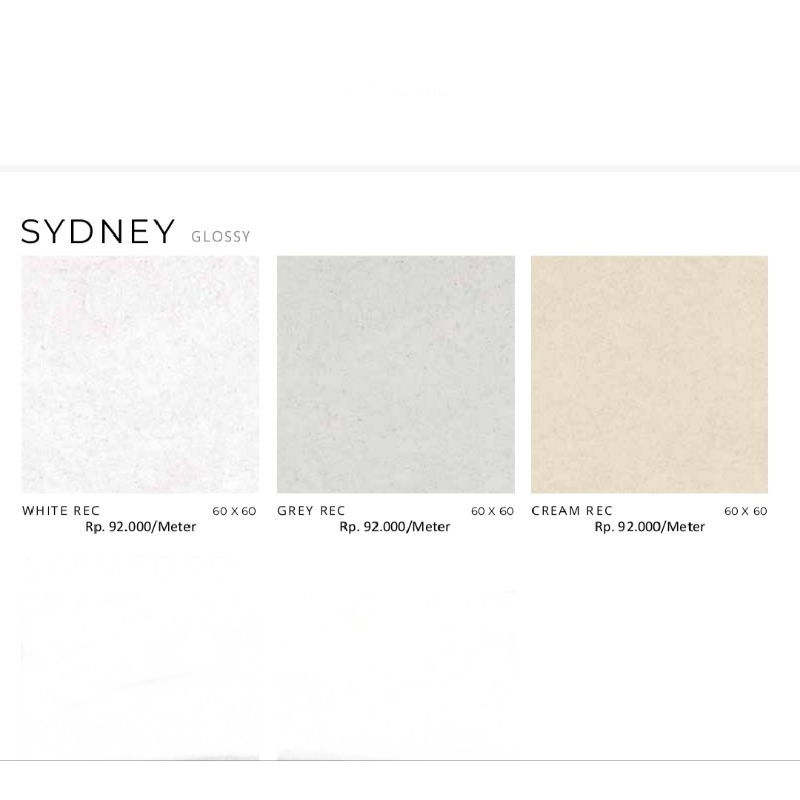 Keramik Glossy Motif Marbel Putih/Abu/Coklat Sydney Ukuran 60x60 by Platinum/Keramik Kualitas 1 Grade A/Keramik Glossy Untuk Lantai dan Dinding